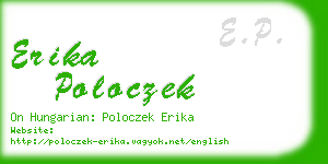 erika poloczek business card